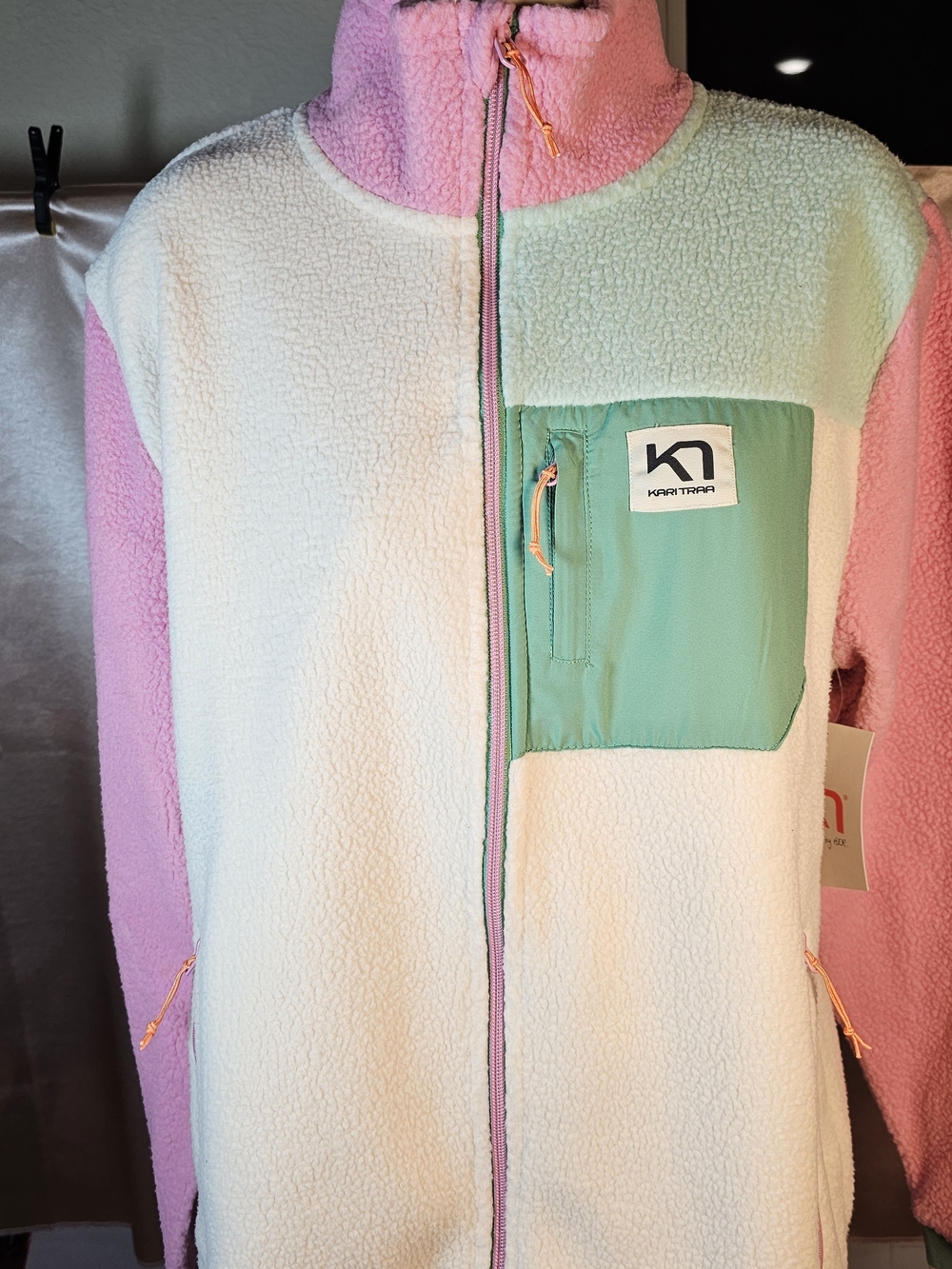 Kari Traa Røthe Midlayer Fleece Jacket Colorblock Bjer Women's Large NWT